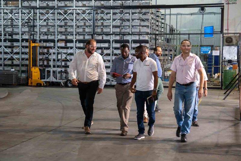 The delegation toured our plant