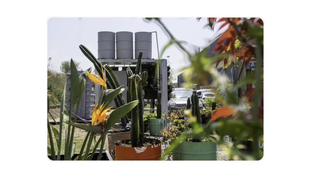 Reciclaje de agua de lluvia y riego con energía solar